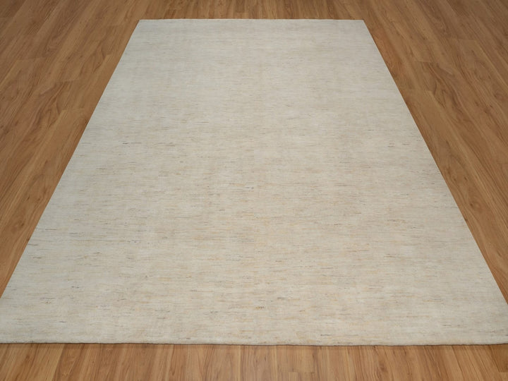 9'11" x 10'4" New Hand Knotted Ivory Wool Square Oriental Rug - MOA10291876