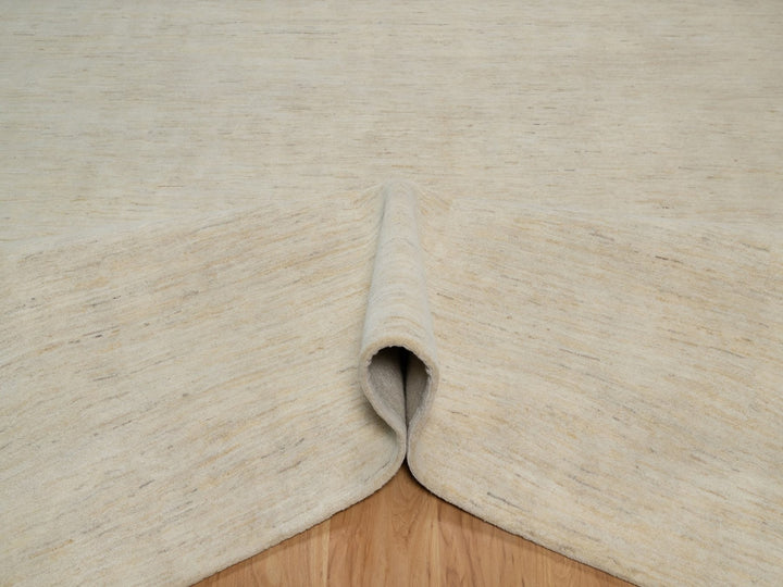 9'11" x 10'4" New Hand Knotted Ivory Wool Square Oriental Rug - MOA10291876