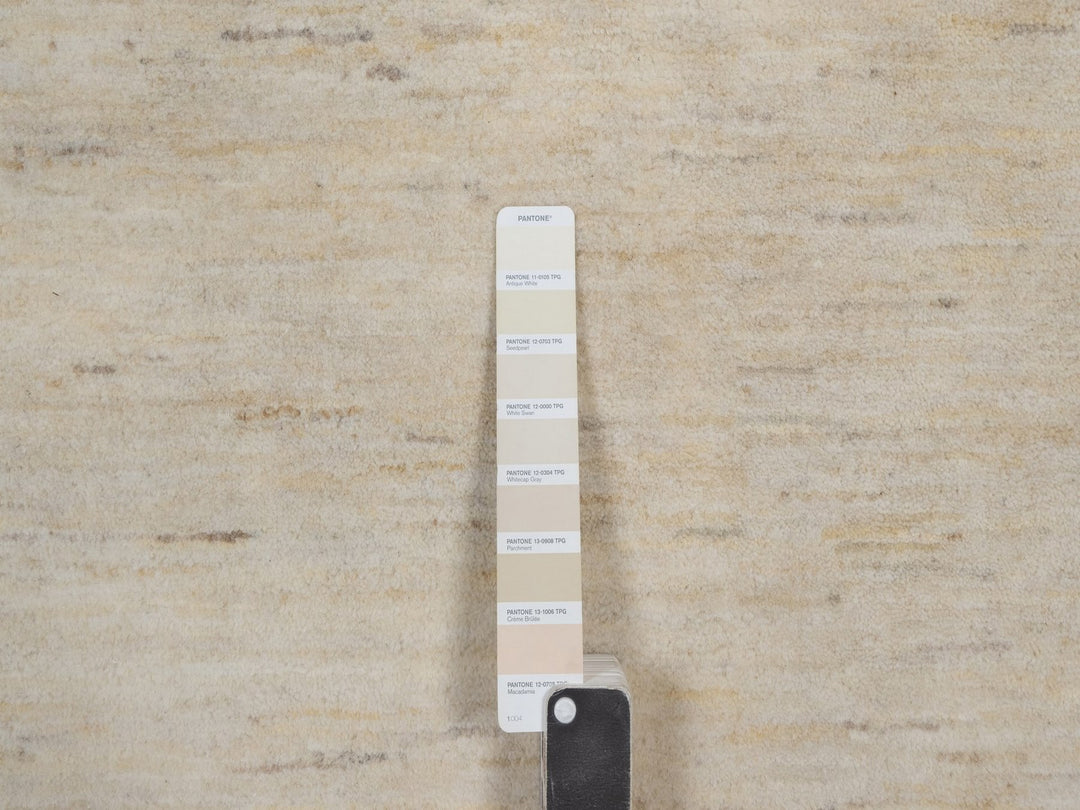 9'11" x 10'4" New Hand Knotted Ivory Wool Square Oriental Rug - MOA10291876