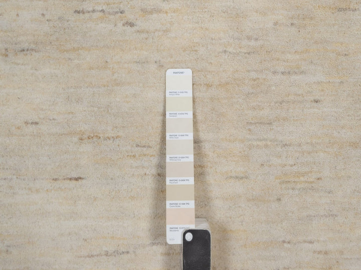 9'11" x 10'4" New Hand Knotted Ivory Wool Square Oriental Rug - MOA10291876