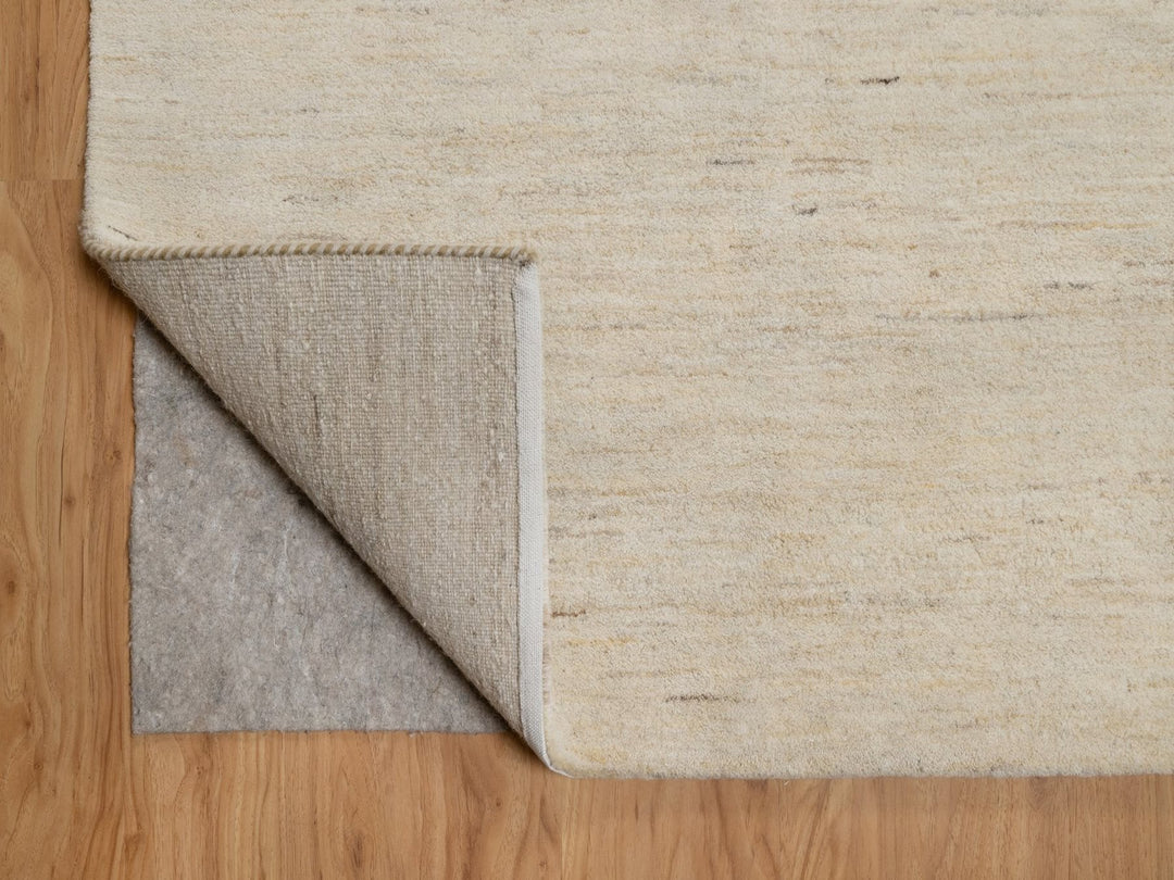 12'1" x 12'1" New Hand Knotted Ivory Wool Square Oriental Rug - MOA10291877