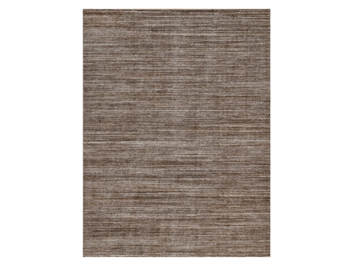 9'1" x 12'1" New Hand Loomed Brown Polyester Rectangle Oriental Rug - MOA10291879