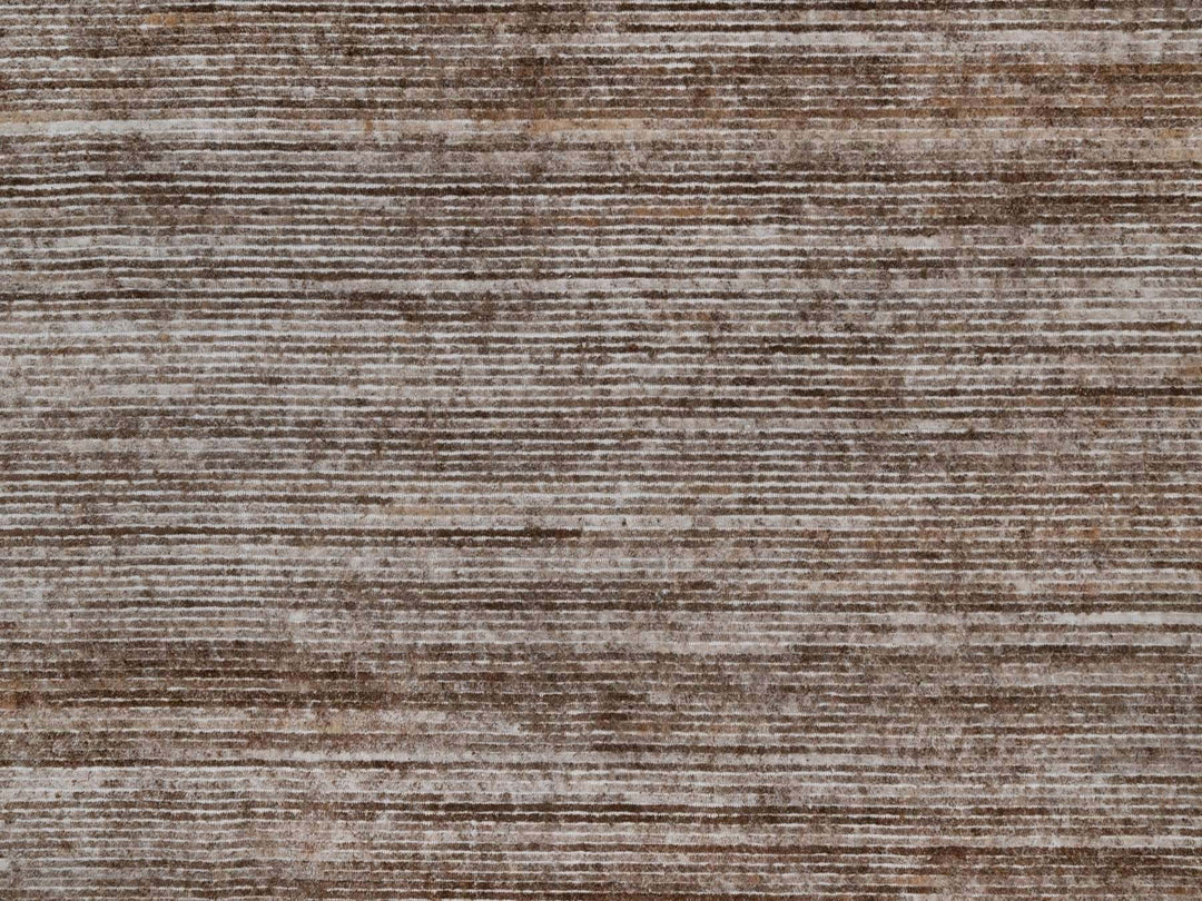 9'1" x 12'1" New Hand Loomed Brown Polyester Rectangle Oriental Rug - MOA10291879