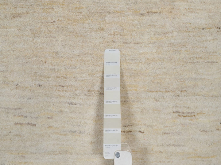 14'0" x 14'0" New Hand Knotted Ivory Wool Round Oriental Rug - MOA10291880