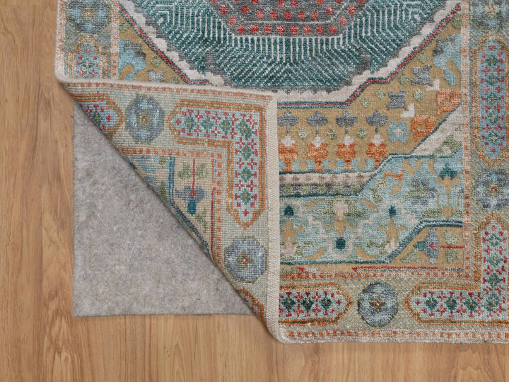 2'7" x 12'1" New Hand Knotted Brown Wool & Silk Runner Oriental Rug - MOA10291887
