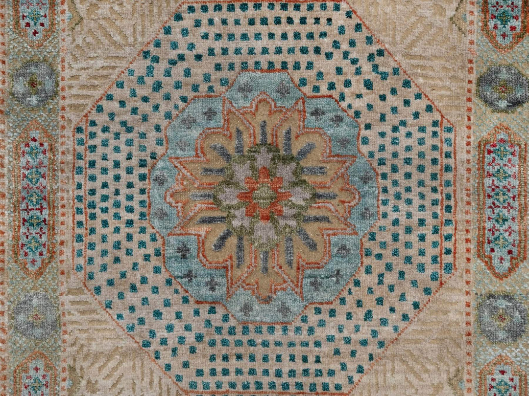 2'6" x 10'1" New Hand Knotted Brown Wool & Silk Runner Oriental Rug - MOA10291897