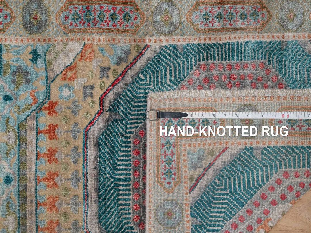 2'6" x 10'1" New Hand Knotted Brown Wool & Silk Runner Oriental Rug - MOA10291897