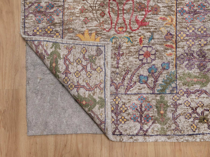 2'7" x 27'3" New Hand Knotted Ivory Wool & Silk Runner Oriental Rug - MOA10291898