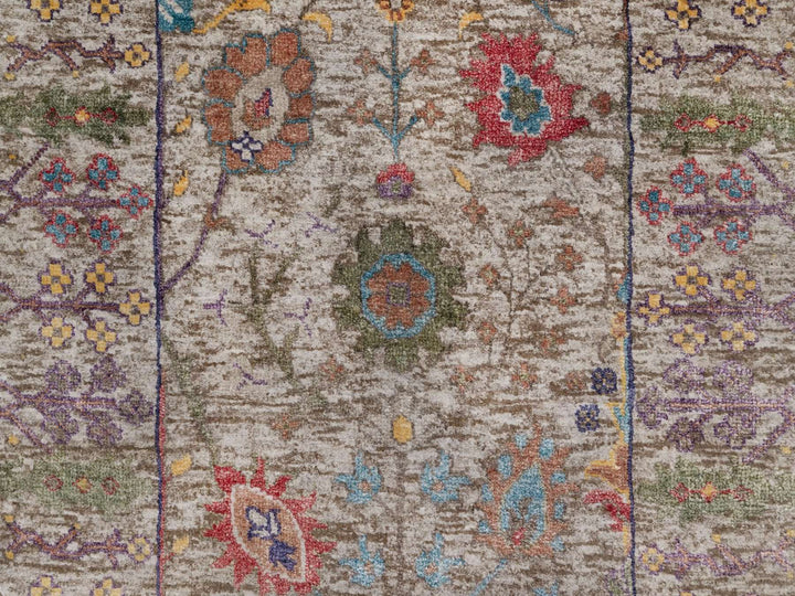 2'7" x 27'3" New Hand Knotted Ivory Wool & Silk Runner Oriental Rug - MOA10291898