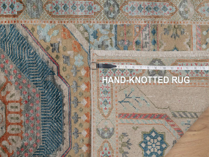2'7" x 13'11" New Hand Knotted Brown Wool & Silk Runner Oriental Rug - MOA10291899