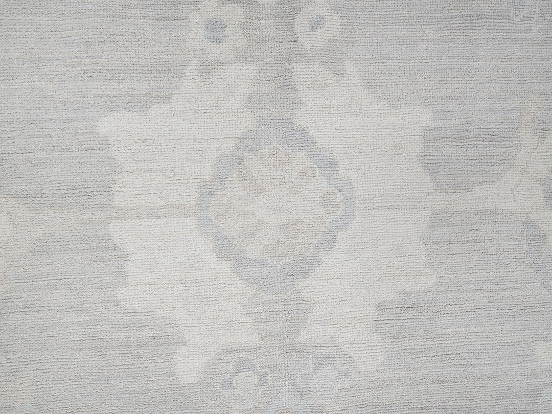 9'8" x 13'10" New Hand Knotted Grey Wool Rectangle Oriental Rug - MOA102918