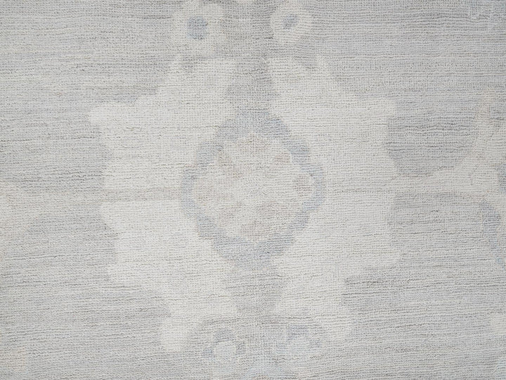 9'8" x 13'10" New Hand Knotted Grey Wool Rectangle Oriental Rug - MOA102918