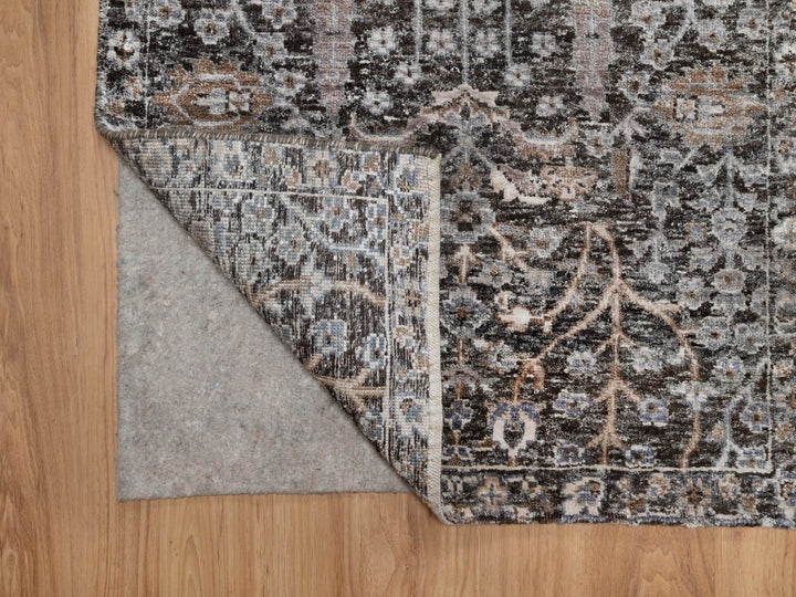 2'6" x 11'10" New Hand Knotted Brown Wool & Silk Runner Oriental Rug - MOA10291900
