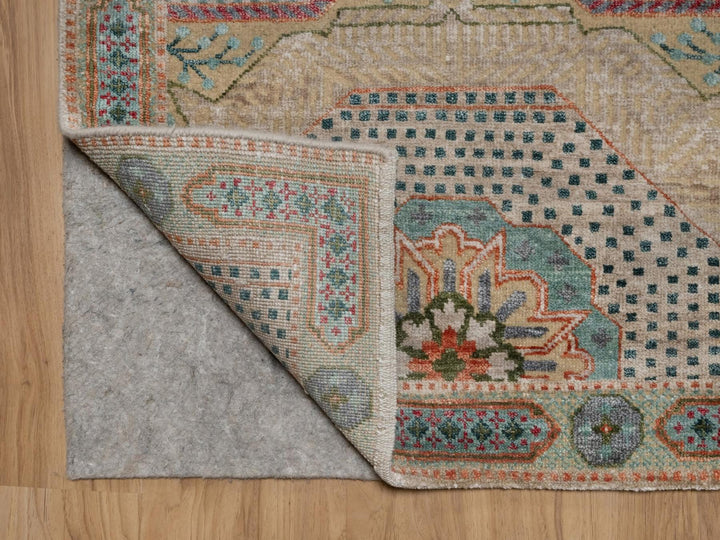 2'7" x 15'10" New Hand Knotted Brown Wool & Silk Runner Oriental Rug - MOA10291902