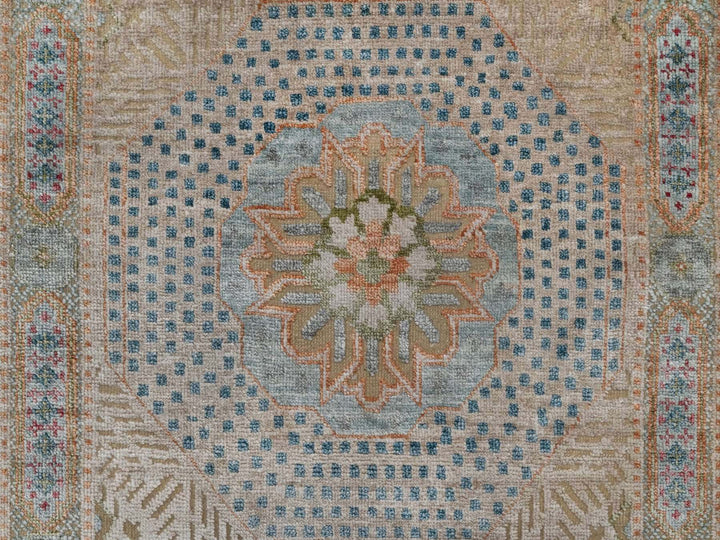 2'7" x 15'10" New Hand Knotted Brown Wool & Silk Runner Oriental Rug - MOA10291902