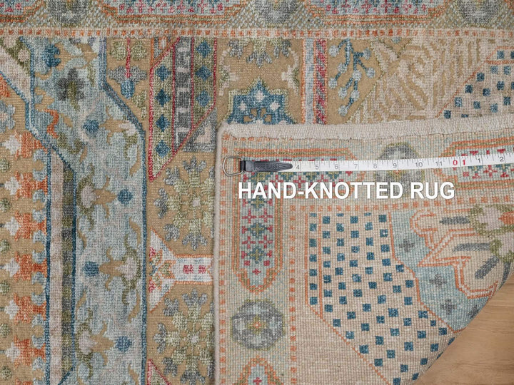 2'7" x 15'10" New Hand Knotted Brown Wool & Silk Runner Oriental Rug - MOA10291902