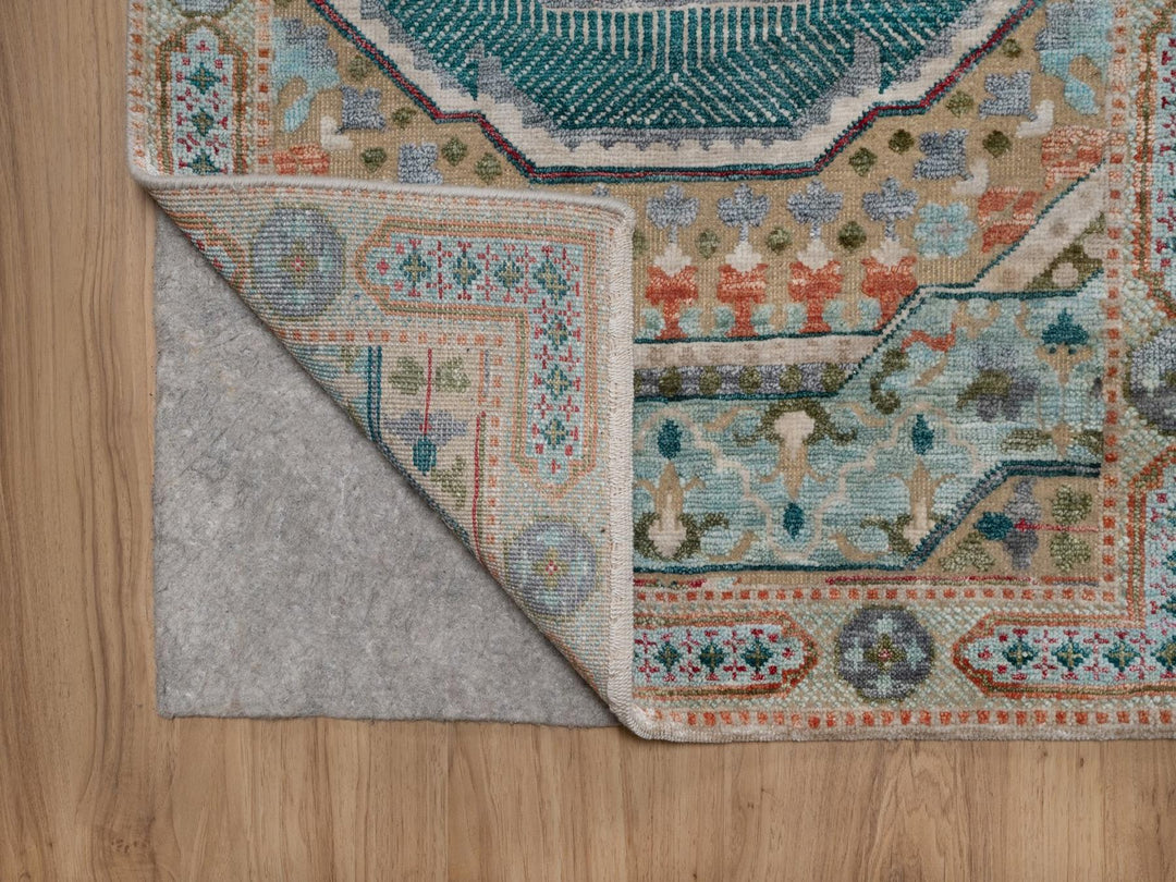 2'7" x 12'1" New Hand Knotted Brown Wool & Silk Runner Oriental Rug - MOA10291903