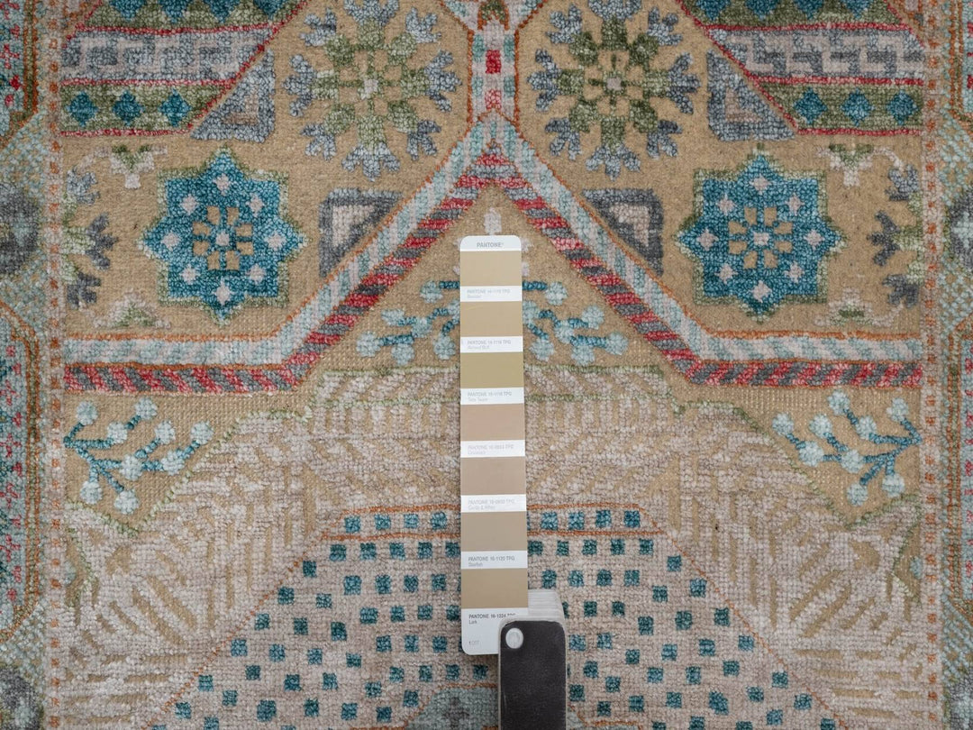 2'7" x 9'11" New Hand Knotted Brown Wool & Silk Runner Oriental Rug - MOA10291904