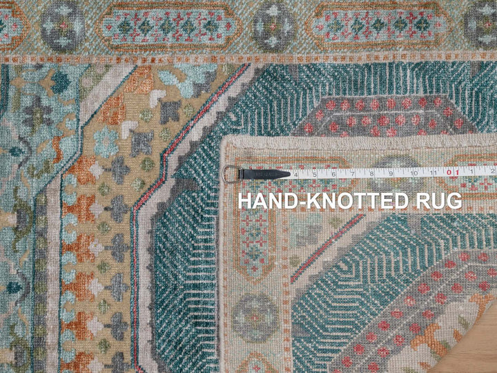 2'7" x 9'11" New Hand Knotted Brown Wool & Silk Runner Oriental Rug - MOA10291904