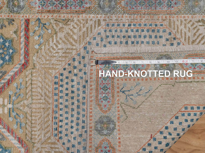 2'7" x 18'0" New Hand Knotted Brown Wool & Silk Runner Oriental Rug - MOA10291905