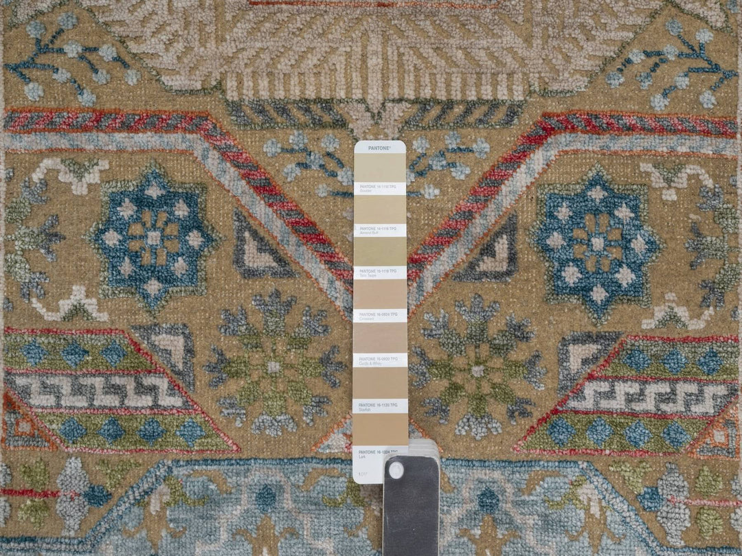 2'8" x 19'10" New Hand Knotted Brown Wool & Silk Runner Oriental Rug - MOA10291906