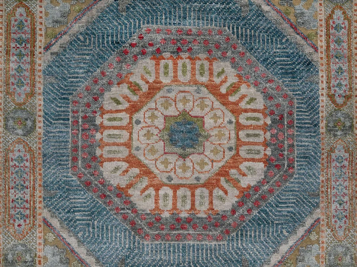 2'8" x 19'10" New Hand Knotted Brown Wool & Silk Runner Oriental Rug - MOA10291906