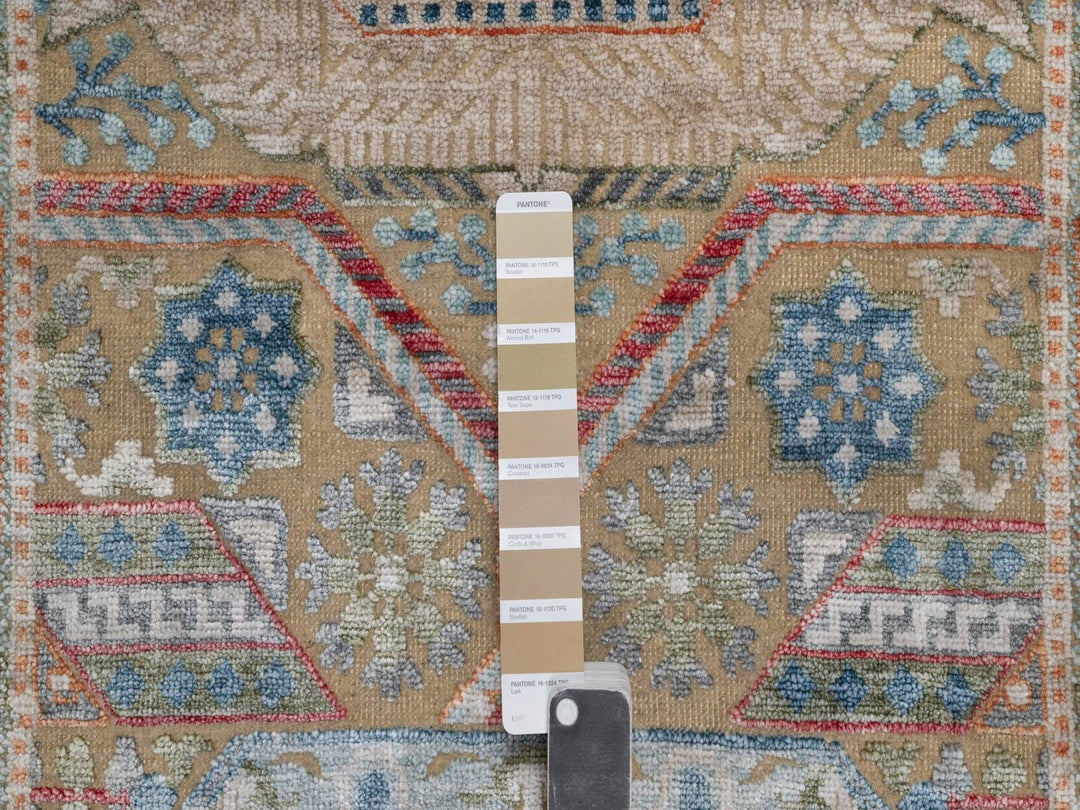 2'6" x 21'10" New Hand Knotted Brown Wool & Silk Runner Oriental Rug - MOA10291907