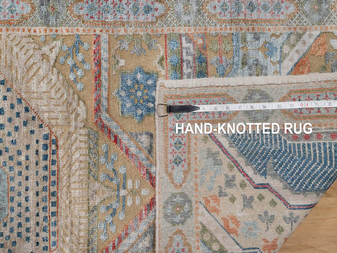 2'6" x 21'10" New Hand Knotted Brown Wool & Silk Runner Oriental Rug - MOA10291907
