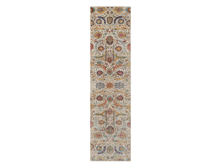 2'7" x 10'0" New Hand Knotted Ivory Wool & Silk Runner Oriental Rug - MOA10291925