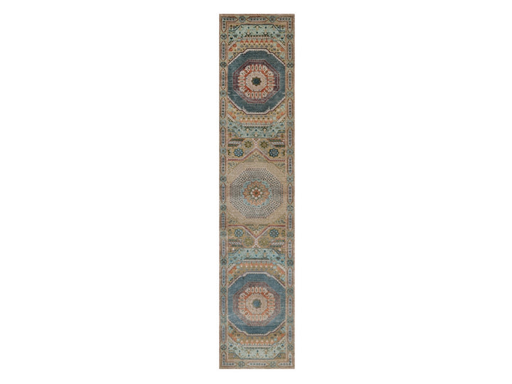 2'6" x 12'0" New Hand Knotted Brown Wool & Silk Runner Oriental Rug - MOA10291926