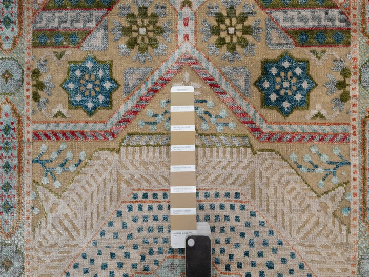 2'6" x 12'0" New Hand Knotted Brown Wool & Silk Runner Oriental Rug - MOA10291926