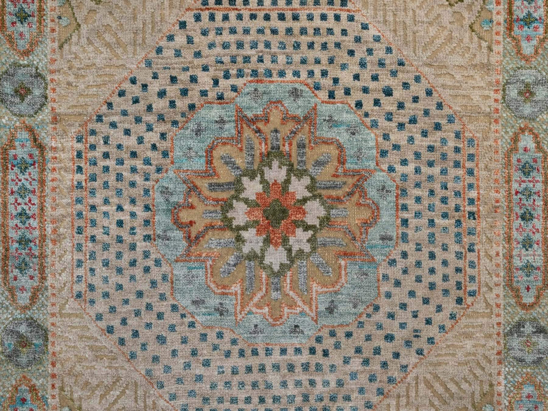 2'6" x 12'0" New Hand Knotted Brown Wool & Silk Runner Oriental Rug - MOA10291926