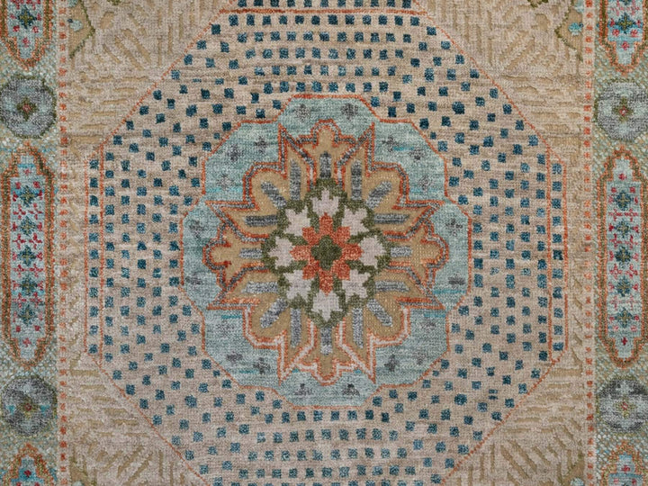 2'6" x 12'0" New Hand Knotted Brown Wool & Silk Runner Oriental Rug - MOA10291926