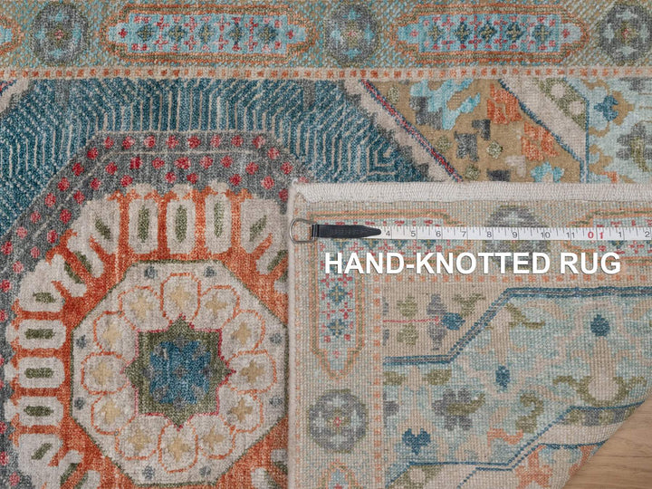 2'6" x 12'0" New Hand Knotted Brown Wool & Silk Runner Oriental Rug - MOA10291926