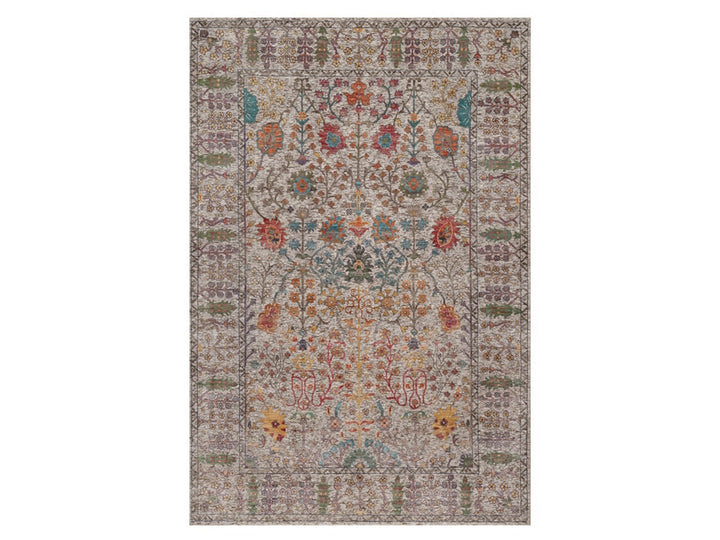 6'0" x 8'11" New Hand Knotted Ivory Wool & Silk Rectangle Oriental Rug - MOA10291927