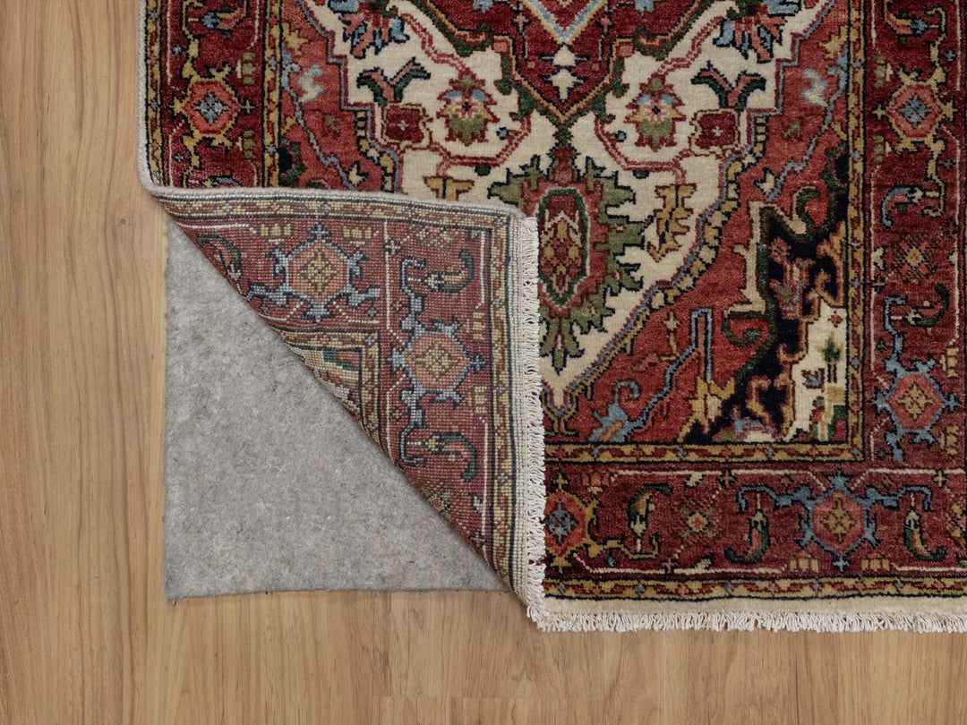 2'5" x 10'1" New Hand Knotted Ivory Wool Runner Oriental Rug - MOA10291928