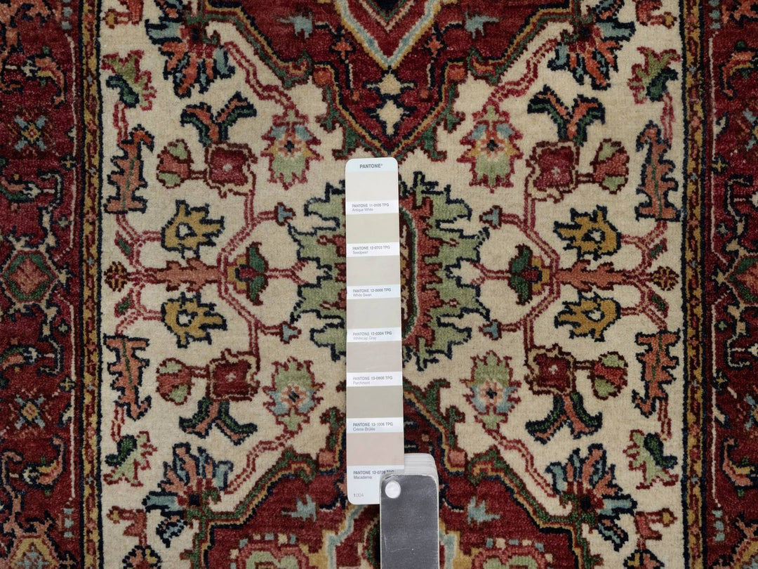 2'5" x 10'1" New Hand Knotted Ivory Wool Runner Oriental Rug - MOA10291928