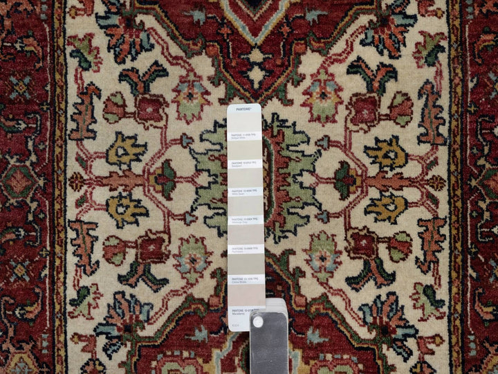 2'5" x 10'1" New Hand Knotted Ivory Wool Runner Oriental Rug - MOA10291928