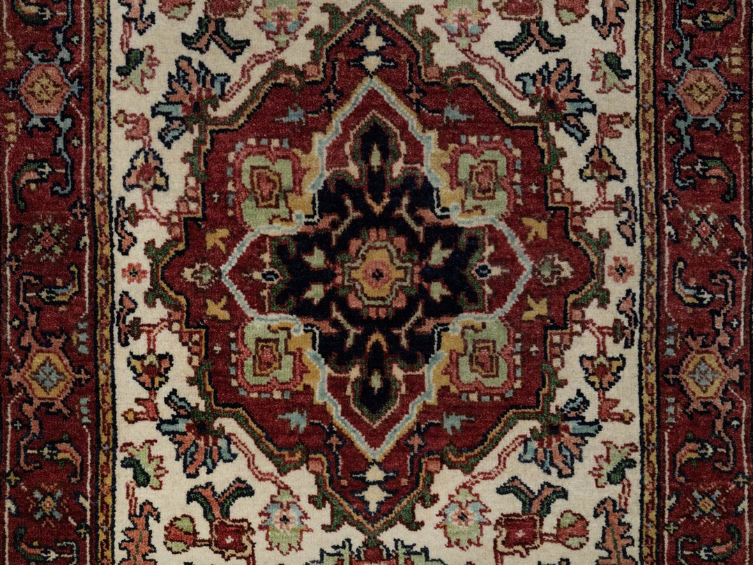 2'5" x 10'1" New Hand Knotted Ivory Wool Runner Oriental Rug - MOA10291928