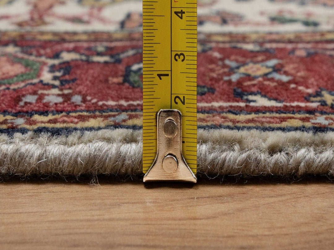2'5" x 10'1" New Hand Knotted Ivory Wool Runner Oriental Rug - MOA10291928