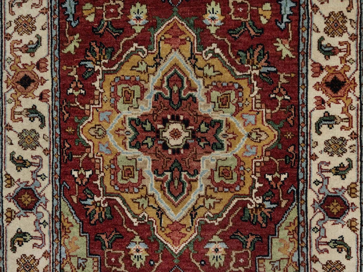 2'7" x 6'1" New Hand Knotted Red Wool Runner Oriental Rug - MOA10291930