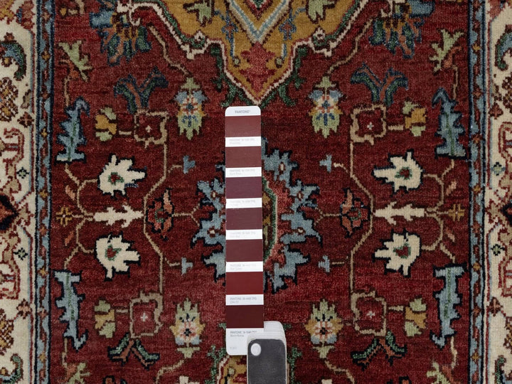 2'7" x 6'3" New Hand Knotted Red Wool Runner Oriental Rug - MOA10291931