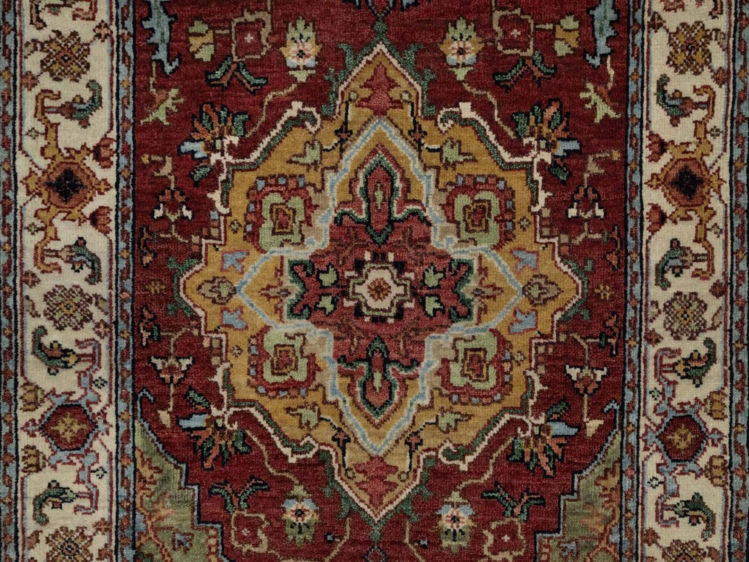 2'7" x 6'3" New Hand Knotted Red Wool Runner Oriental Rug - MOA10291931