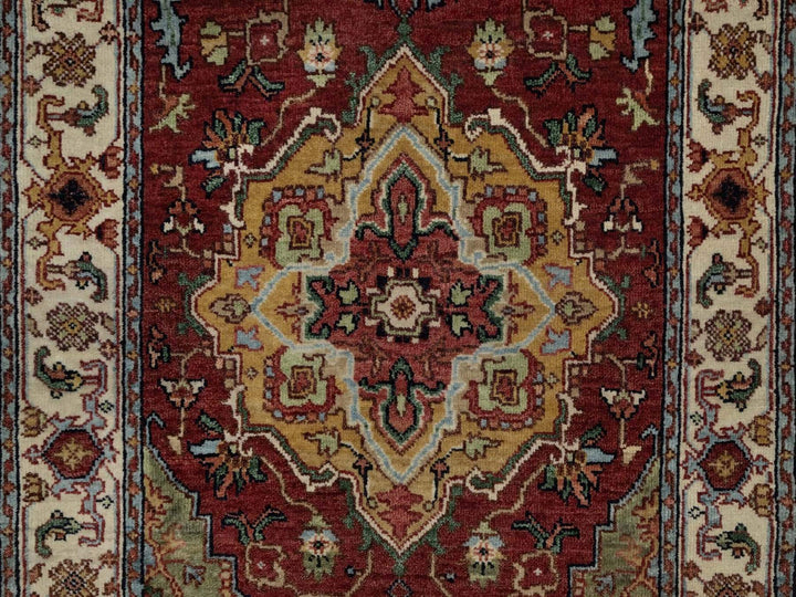 2'7" x 6'3" New Hand Knotted Red Wool Runner Oriental Rug - MOA10291931