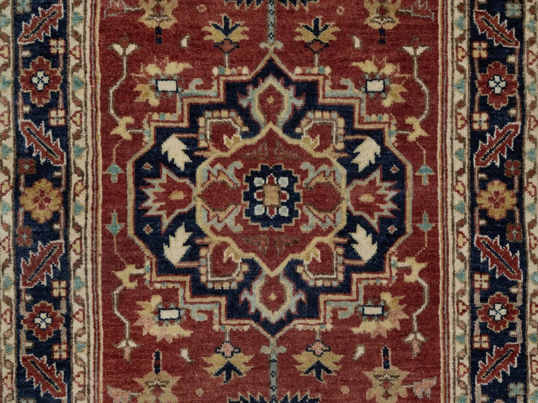 2'7" x 8'2" New Hand Knotted Red Wool Runner Oriental Rug - MOA10291932