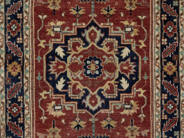 2'7" x 8'2" New Hand Knotted Red Wool Runner Oriental Rug - MOA10291932