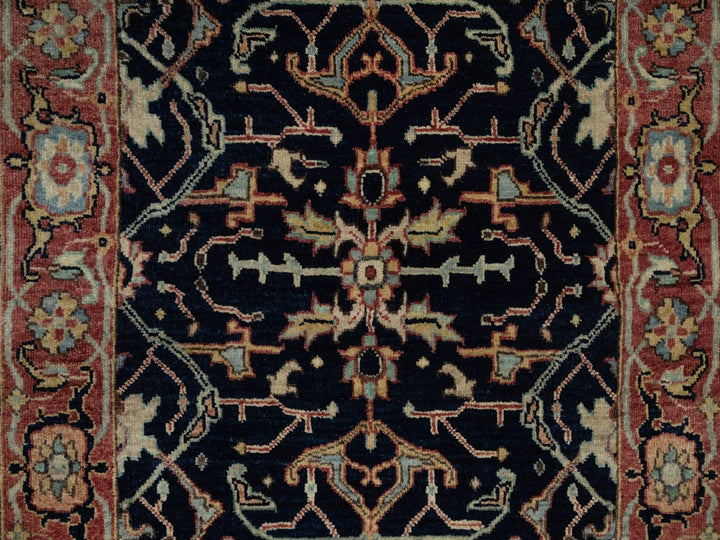 2'7" x 10'2" New Hand Knotted Blue Wool Runner Oriental Rug - MOA10291933