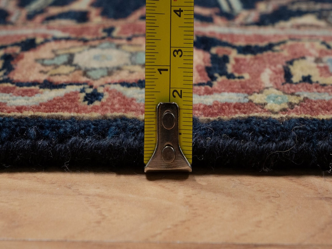 2'7" x 10'2" New Hand Knotted Blue Wool Runner Oriental Rug - MOA10291933