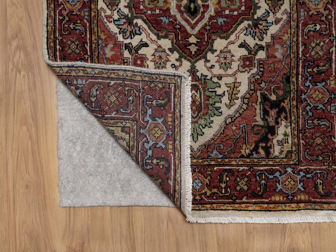 2'6" x 14'2" New Hand Knotted Ivory Wool Runner Oriental Rug - MOA10291934