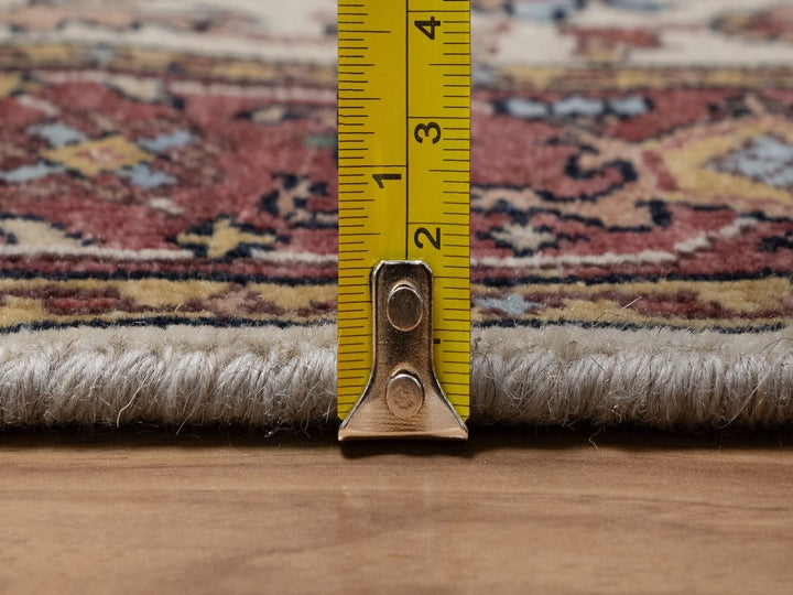 2'6" x 14'2" New Hand Knotted Ivory Wool Runner Oriental Rug - MOA10291934